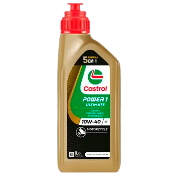 Óleo Moto Castrol 100% Sintético Power 1 Ultimate 10w40 4t Desempenho Lubrificante Motor Motoqueiro