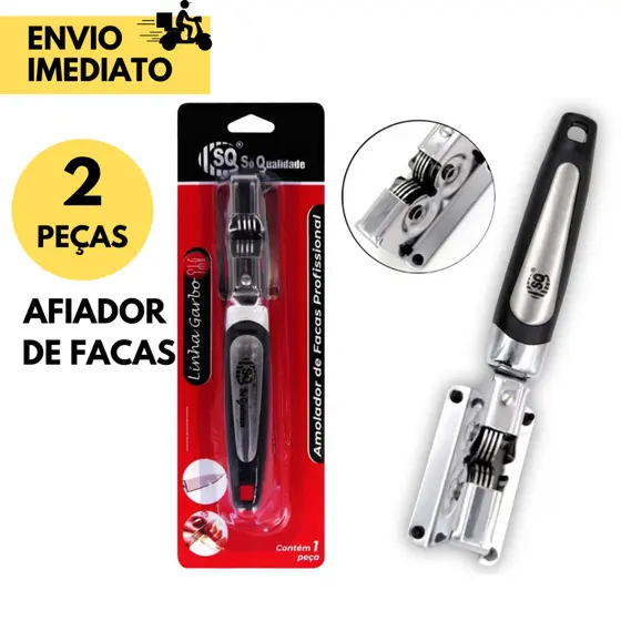 2 Amolador Afiador de Facas em Inox uso Profissional para Cozinhas Amolar Facas, Tesouras  Canivetes
