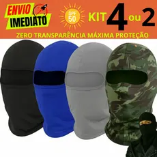 Kit 4 2 Touca Ninja Balaclava Motoqueiros Bandana Militar Tatica Facial Frio Máscara Moto proteção solar UV 50+ térmica
