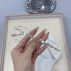 Oculos para armacao de grau metal feminino com HASTE GRITTER BRILHO bem discreto