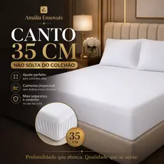 Lençol de Malha 100% Algodão 3 Peças com Elástico Canto 35cm Casal Queen King + 2 Fronhas