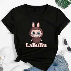 Camisa Blusa Feminina Camiseta Academia Estampa da Moda Labubu T-shirt