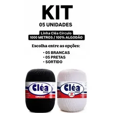 Kit 5 Linha Cléa Círculo 1000 Metros 100% Algodão Escolha As Cores / O MELHOR PREÇO