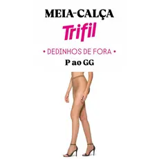 Meia Calça Fio 10 Trifil Dedinhos De Fora / Natural Tamanhos P ao GG