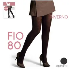 Meia Calça Fio 80 Inverno Elastano Selene P Ao GG