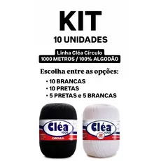 Kit 10 Linha Cléa Círculo 1000 Metros 100% Algodão Escolha A Cor / O MELHOR PREÇO