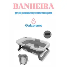 Banheira Bebê Galzerano Dobrável Portátil Com Termômetro - Conforto, Segurança E Praticidade