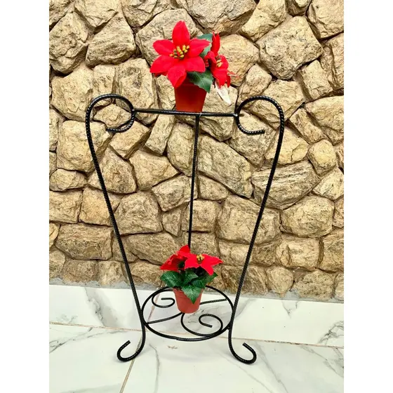 Suporte/Porta Vaso Flor Artesanal Ferro