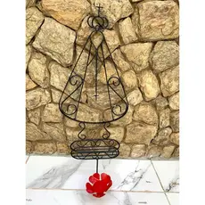 Porta Vaso Flor e Vela Nossa Senhora Artesanal Ferro