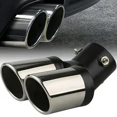 Universal Saída Dupla Ponta de Escape Aço Inoxidável Auto Silenciador do Carro
