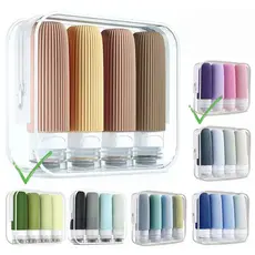 Kit Viagem 4/16 Frascos Silicone Pote 90ml Shampoo Crème