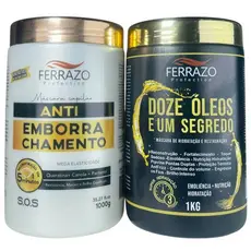 Máscara Antiemborrachamento e Máscara Doze Óleos e Um Segredo 1Kg Ferrazo Profection
