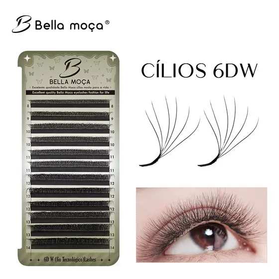Bella Moça Cílios W 6D 0.07 - Mix 8-14mm - Volume Egipcio