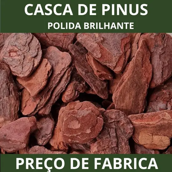 Casca De Pinus Polida Natural - Selecionadas Jardinagem Decoração de Plantas Saco 1, 2, 5 litros