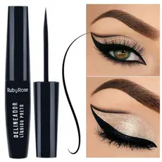 Delineador Líquido Preto Ruby Rose HB-8406