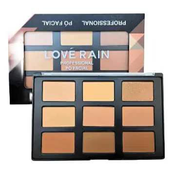 Paleta de Pó Facial Compacto 9 Cores Love Rain COD: LR9130