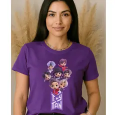 Camiseta Blusa Feminina T-Shirt Dorama BTS Tiny Tan Algodão 100% Básica Confortável