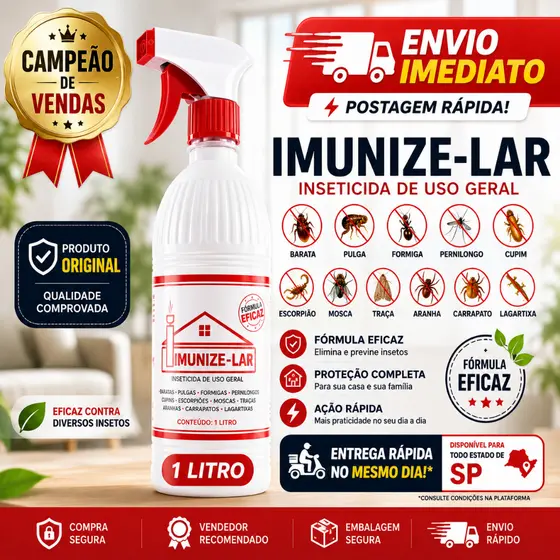 Mata Insetos Inseticida de  Formiga, Cupim, Mosquitos, Carrapato, Lagartixa, Baratas,Pernelongo