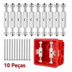 Reparador De Caixa De tomada e Interruptor 4 x 2 De Haste universal com 10 peças