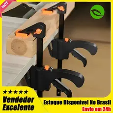 Kit 4/2/1 Grampo Sargento Aperto Rapido Universal 4 pol Tipo F Marceneiro É Bom