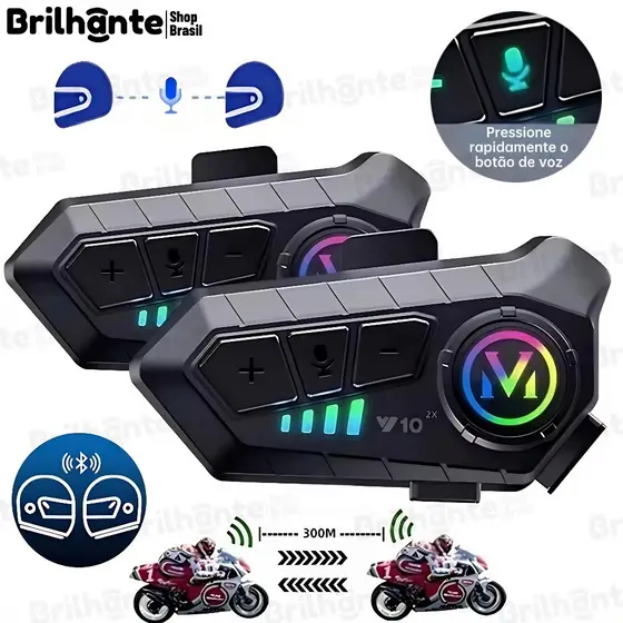Y10-X Fone De Capacete Intercomunicador Para Capacete Ipx6 À Prova D'água Para Motocicleta