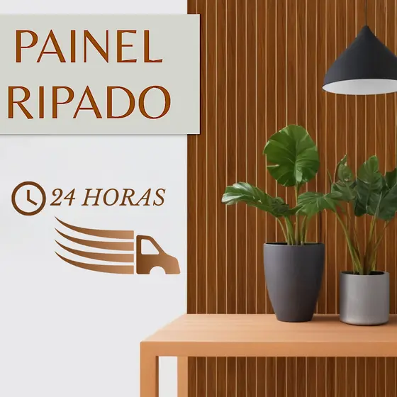 Kit até 100 Revestimentos Ripados Premium Decorativo De Parede MDF 45X11 - decoração sala