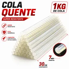 10 20 30 40 Refis Ou 1Kg Cola Quente 7mm X 30cm Alta Resistência Pistola Cola Artesanato