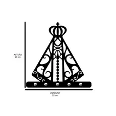 Porta Chaves Decorativo Autocolante Santa em MDF 3mm Preto