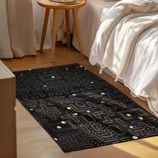 Tapete Decorativo Gamer Pacman 118x70cm Antiderrapante Sala, Quarto e Escritório