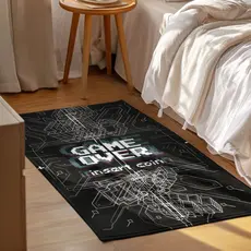 Tapete Decorativo Game Over 118x70cm Antiderrapante Sala, Quarto e Escritório