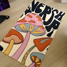 Tapete Decorativo Aestetic 118x70cm Antiderrapante Sala, Quarto e Escritório