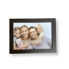 Porta Retrato A5 15x21cm Preto Com Vidro. Promoção