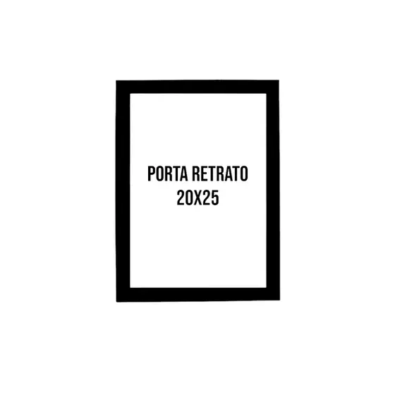 Kit 5 Porta Retratos 20x25 Moldura Preta Com Vidro