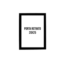 Kit 5 Porta Retratos 20x25 Moldura Preta Com Vidro