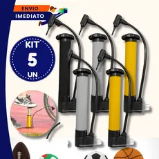 Bomba De Ar Manual Portátil 25cm Com Bico Para Infláveis E Bicicleta 1 3 5 Unidades