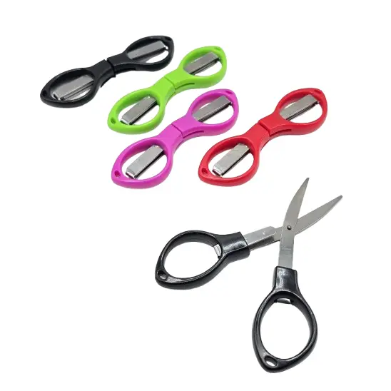 Kit Tesoura Retrátil Dobrável Portátil Bolso