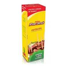 Kit Palito para Petiscos Bambu 10 cm Paraná cx c/100