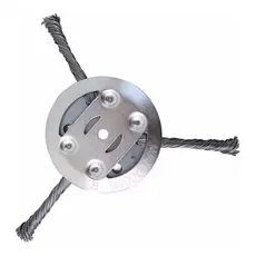 Kit Disco Escova De Aço Circular 3 Pontas Para Cortadores De Grama Universal Para Limpeza