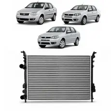 Radiador de Agua do Motor Fiat Siena Fire 1.0 1.3 1.4 Cambio Manual Com ou Sem Ar Condicionado