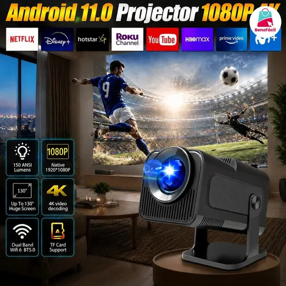 Projetor HY320  1080p preto envio do Brasil 110/220