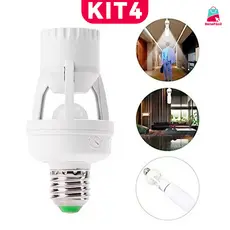 KIT Sensor De Presença Com Fotocélula Para Lâmpada Soquete