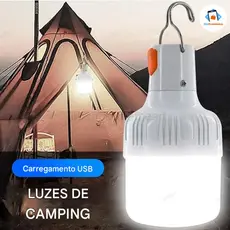 Lâmpada LED Camping  KIT4  KIT2  KIT1 Unidades Recarregável USB Longa Duração Impermeável para Pescaria Emergência