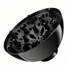 Difusor Cachos LONYAN Cabelo Cacheado Modelagem Volume Ondulado Secador Universal Nylon Ecológico PC Preto 5cm Feminino