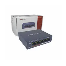 Switch 4 Portas Hikvision Poe Inteligente Ethernet Ds-3e1105p-ei/m
