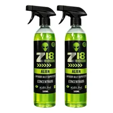 Kit 2 Produtos Z18 Alien Limpeza Pesada Para Teto Estofado Couro Carpete Automotivo E Residencial