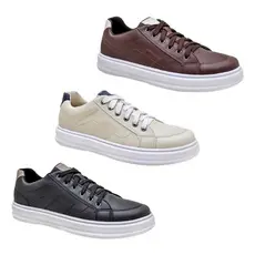 KIT 3 Pares - Tenis Casual Confortável P/ o Dia a Dia