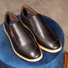 Mocassim Masculino Casual Bkarellus Easy Fit Platinum Preto Marrom Elegante