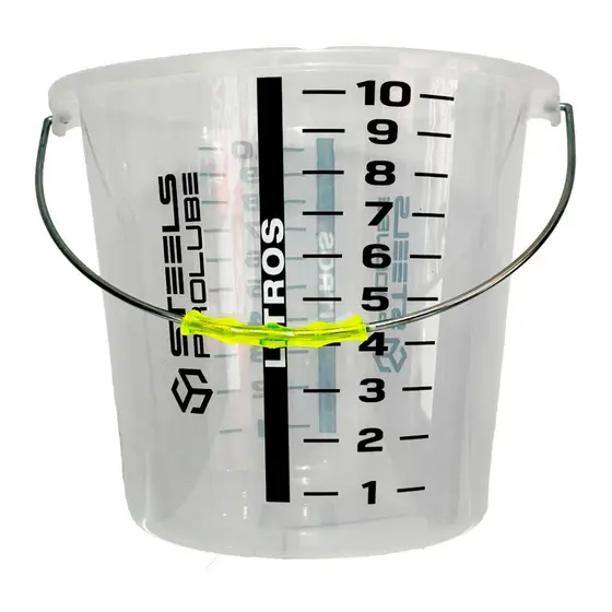 Balde Graduado 10L Transparente Em Polipropileno - St10396-10l - Steels Prolube