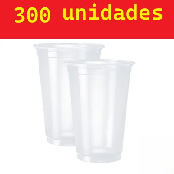 Kit 300 Copos Descartável Transparente Plástico Versátil Higiênico 300ml