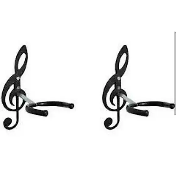 2 Suportes ..PRETOS.. Violão Parede, Guitarra, Baixo, Cavaquinho,Viola Ukulele